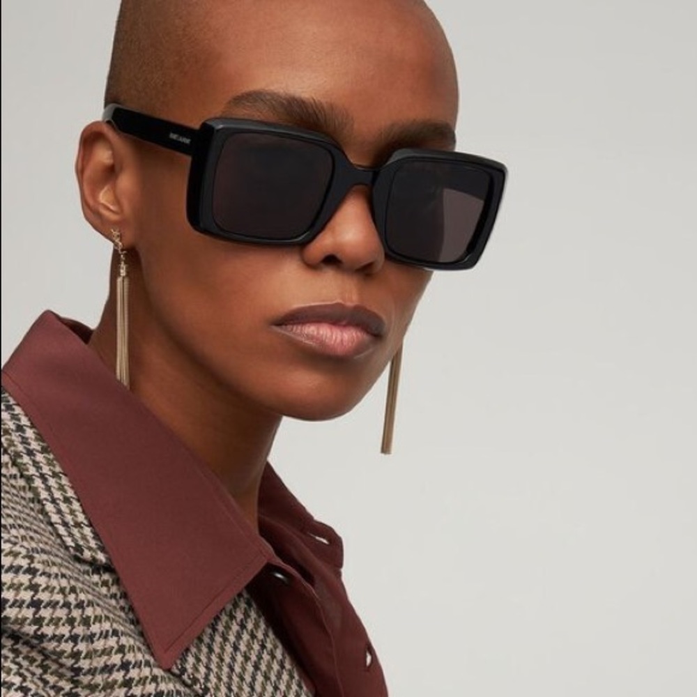 NEW SAINT LAURENT SL497 01 WOMEN’S SUNGLASSES SAINT LAURENT SL 497 BLACK